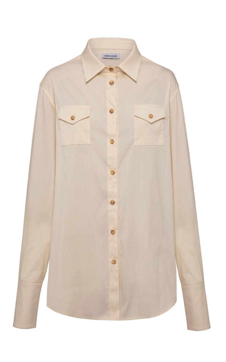 Moda Operandi Anna Quan Ralph Cotton-blend Poplin Shirt