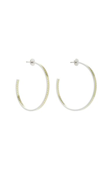 Davidor L'arc 18k White Gold Hoop Earrings