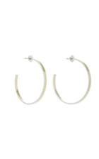 Davidor L'arc 18k White Gold Hoop Earrings