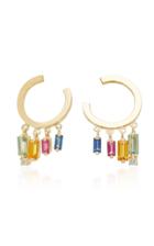Suzanne Kalan Rainbow Firework 18k Gold Sapphire And Diamond Earrings