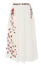 Jonathan Cohen Kilometre Embroidered Cotton Skirt
