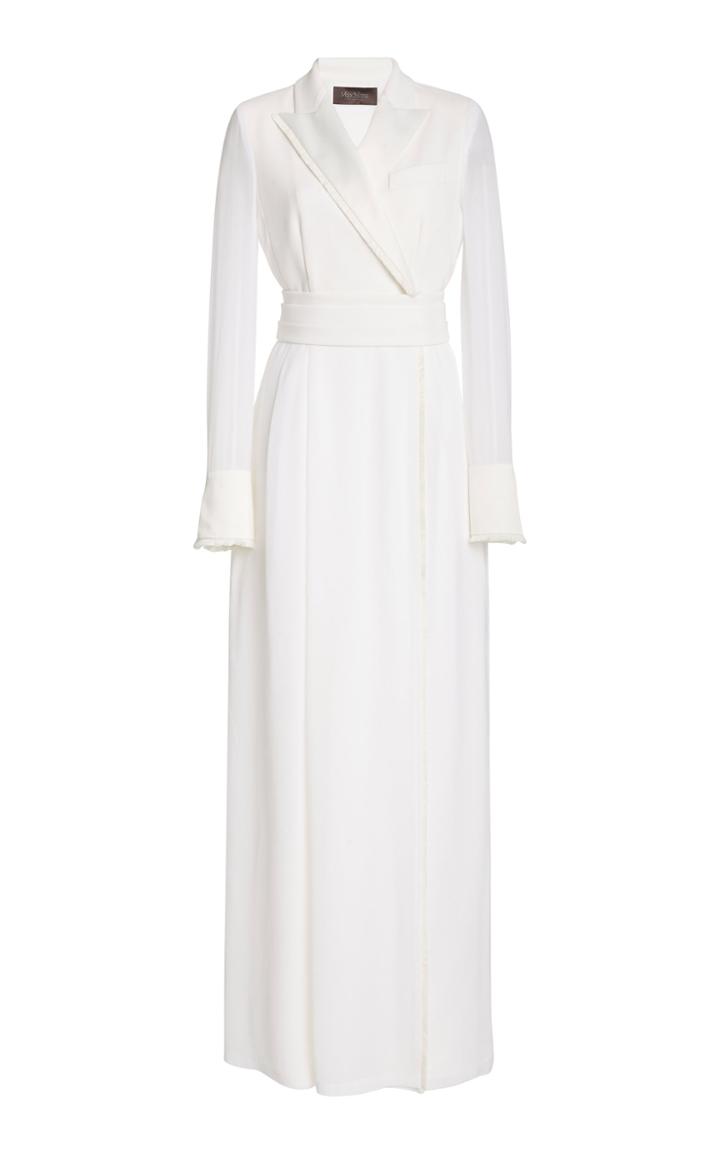 Max Mara Gemma Crepe And Chiffon Dress