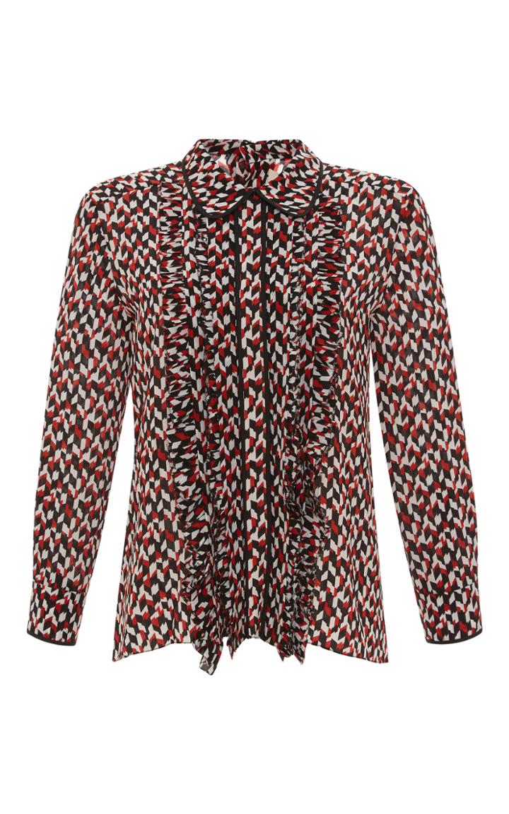 Marni Long Sleeve Printed Blouse