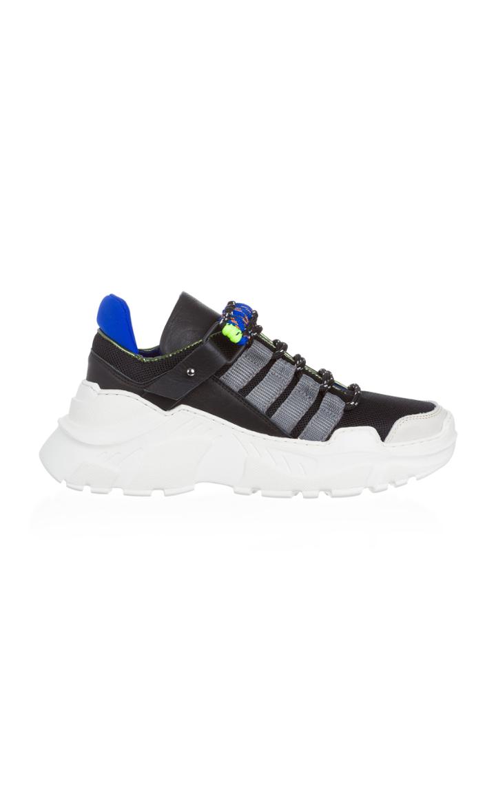 Dorothee Schumacher Trek Faux Leather-trimmed Mesh Sneakers