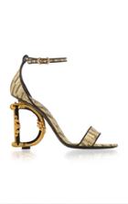 Dolce & Gabbana Logo-embellished Lurex Sandals