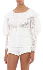 Moda Operandi Philosophy Di Lorenzo Serafini Broderie-cotton Blouse