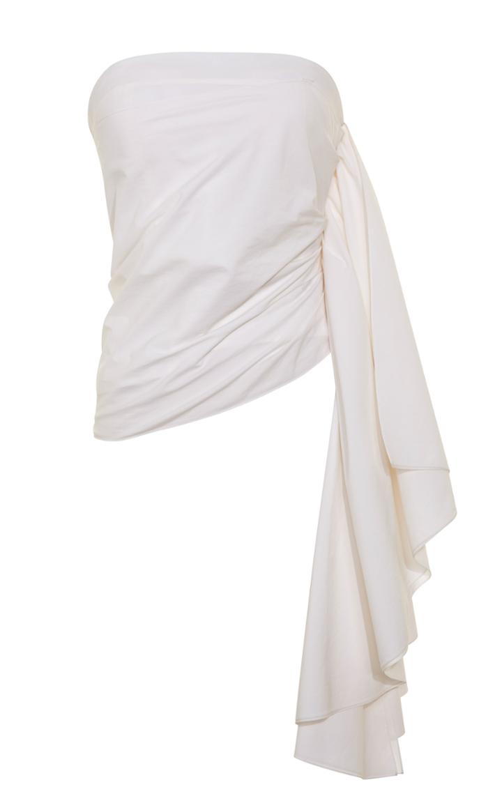 Rosie Assoulin Fine Cotton Poplin Waterfall Top