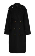 Moda Operandi Proenza Schouler Oversized Double-breasted Crepe Trench Coat Size: 0