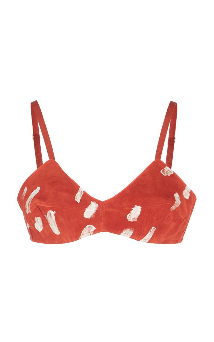 Marni Spotted Leather Bralette Top