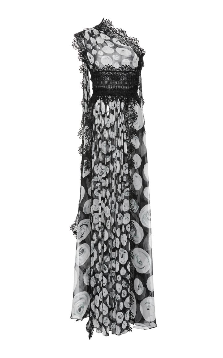 Naeem Khan Rose Silk Gown