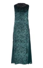 J. Mendel Sleeveless Sequin Velvet Midi Dress