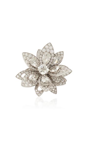 Busatti Spring 18k White Gold And Diamond Ring