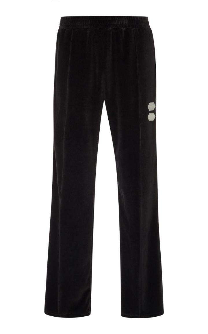 Off-white C/o Virgil Abloh Intarsia-trimmed Velour Track Pants