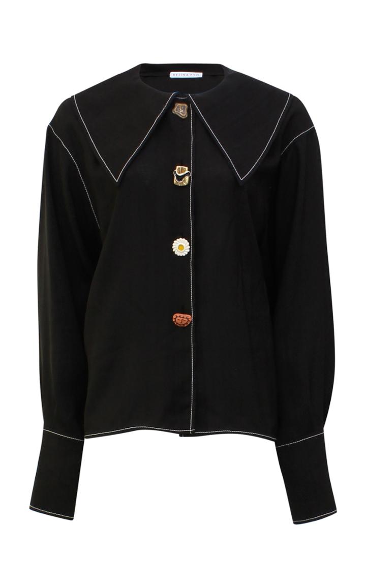 Moda Operandi Rejina Pyo Elliot Oversized Button-detailed Viscose Shirt