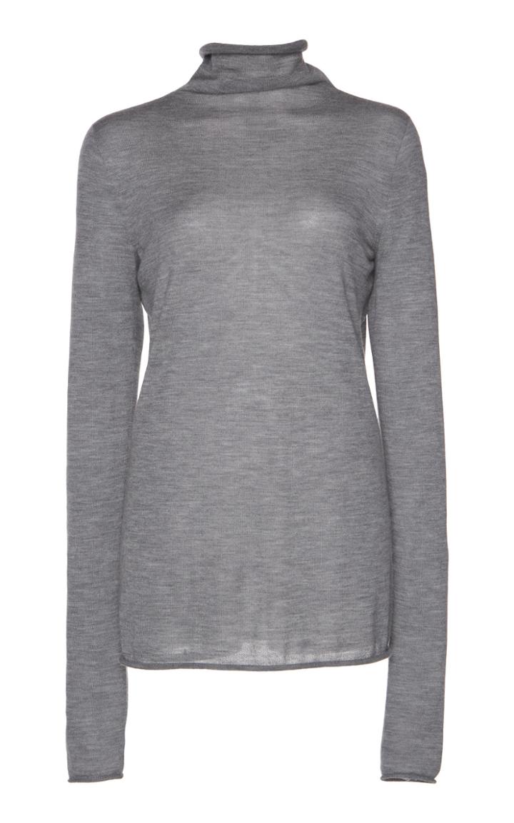 Agnona Cashmere Rib Knit Turtleneck