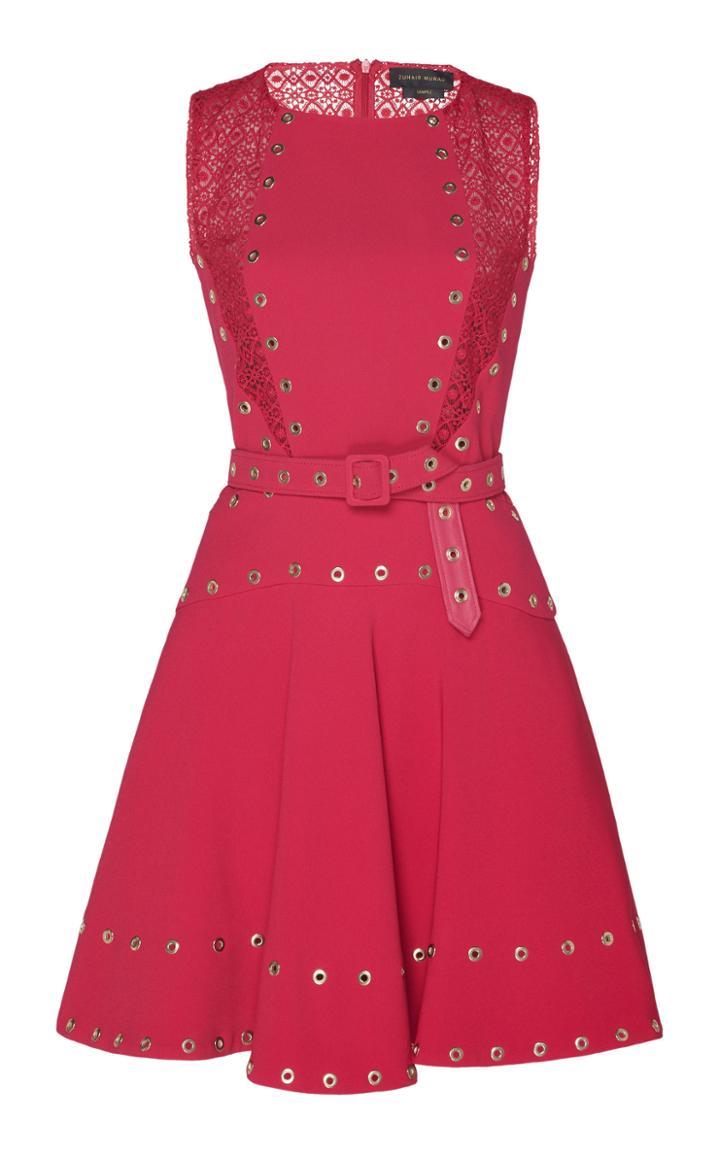 Moda Operandi Zuhair Murad Ring-embellished Belted Mini Dress Size: 32