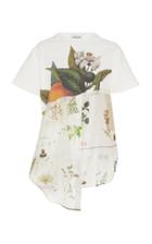 Moda Operandi Monse Asymmetric Floral-print Crepe Shirt Size: Xs