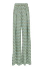 Missoni Pleated High-rise Crepe De Chine Pants