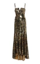 Paco Rabanne Sleeveless Sequins Leopard Print Dress