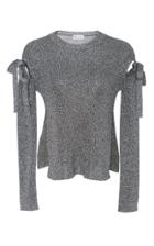 Red Valentino Metallic Cutout Knitted Sweater
