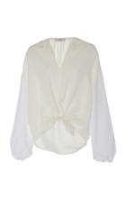 Tome Billowed Sleeve Cotton Peasant Blouse