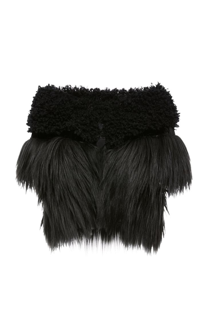 Anna Sui Curly Lab Faux Fur Jacket