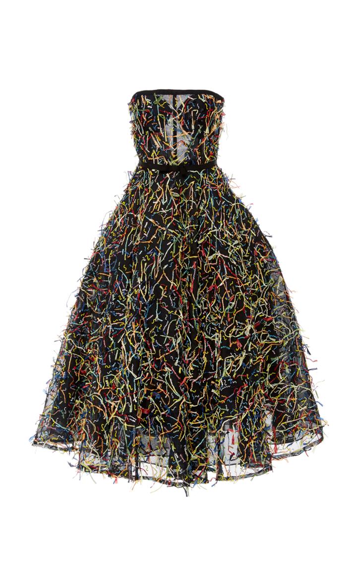 Naeem Khan Confetti Silk Dress