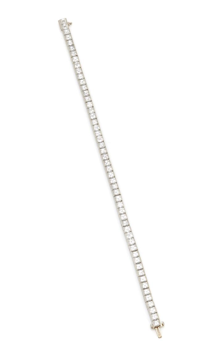 Moda Operandi Oscar Heyman Platinum Square Diamond Tennis Bracelet