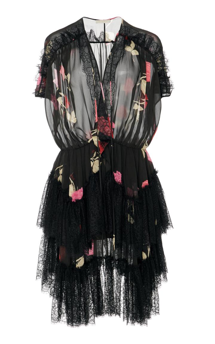 Amen Couture Printed Dress With Lace