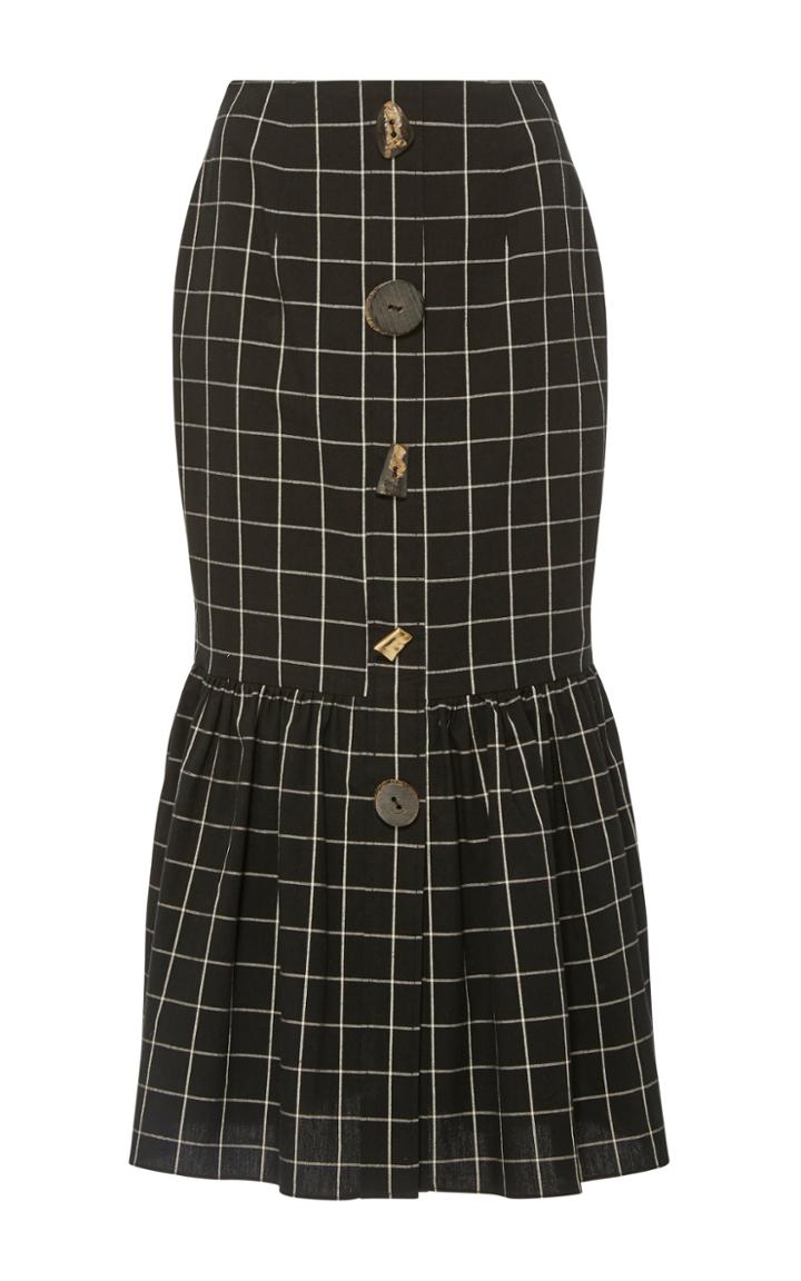 Rejina Pyo Paula Check Midi Skirt