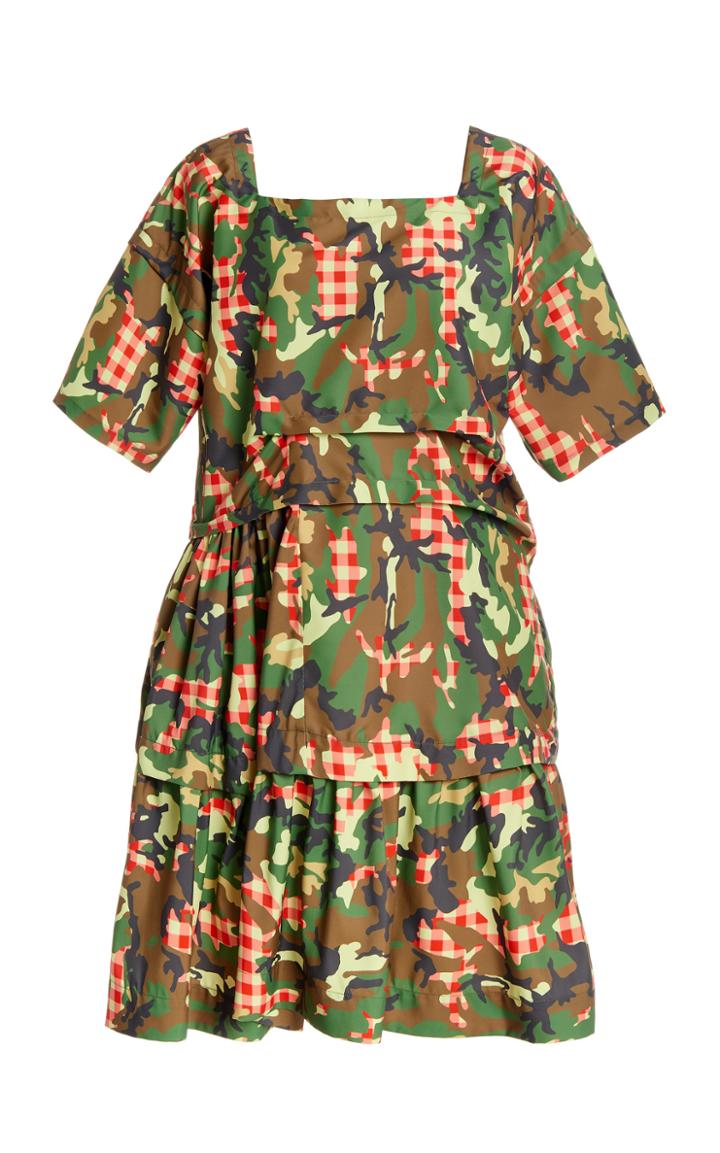 Moda Operandi Molly Goddard Perry Camouflage-print Tiered Mini Dress