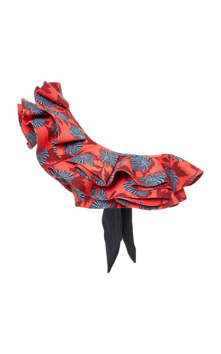 Johanna Ortiz Gauguin One Shoulder Ruffle Bikini Top