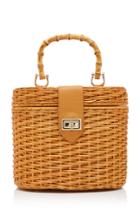 Lorna Bamboo Handle Rattan Bag