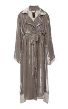 Juan Carlos Obando Moda Exclusive Velvet Studio Trench Coat