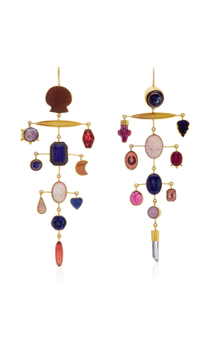 Moda Operandi Grainne Morton Vintage Rhinestone Multi Layer Balance Earrings