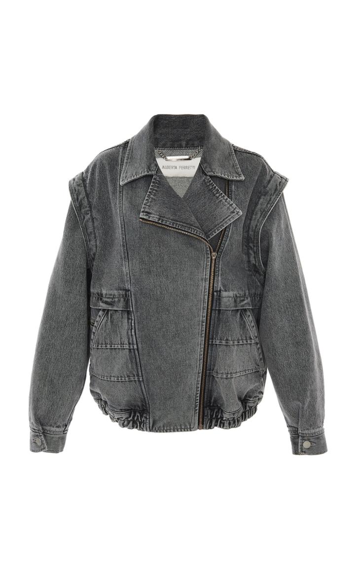 Alberta Ferretti Removable Sleeves Denim Jacket