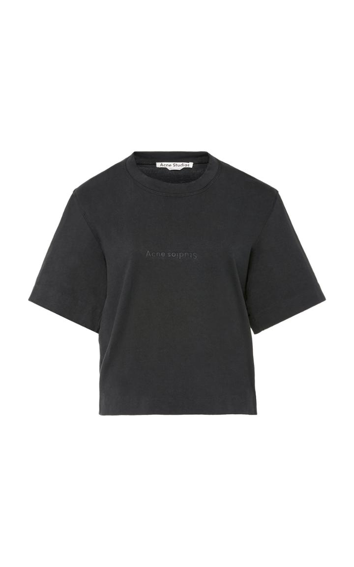Acne Studios Ecylea Logo-embossed Cotton-jersey T-shirt Size: Xs