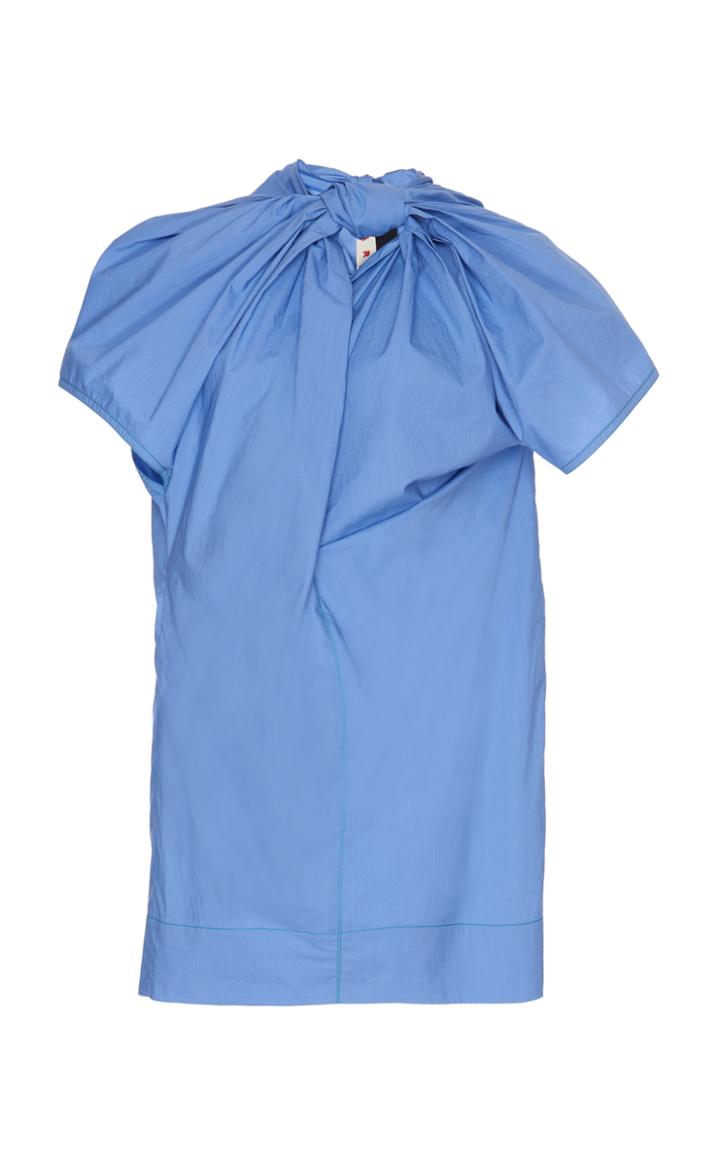 Marni Gathered Cotton Poplin Top