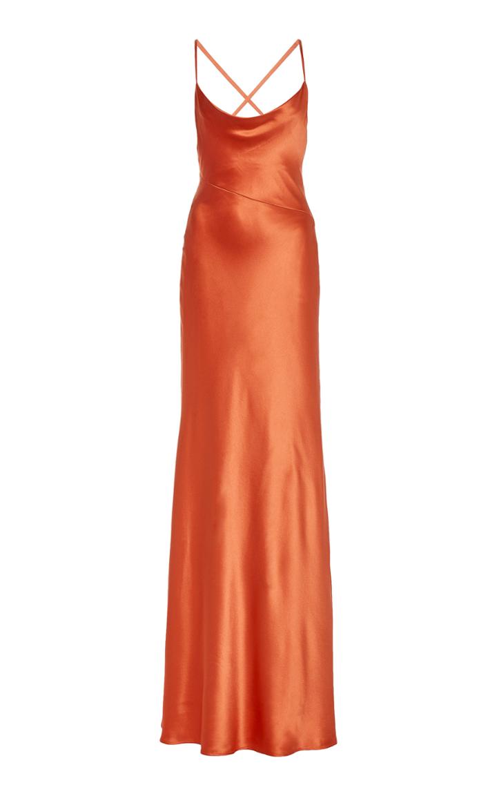 Galvan Serena Silk-satin Gown