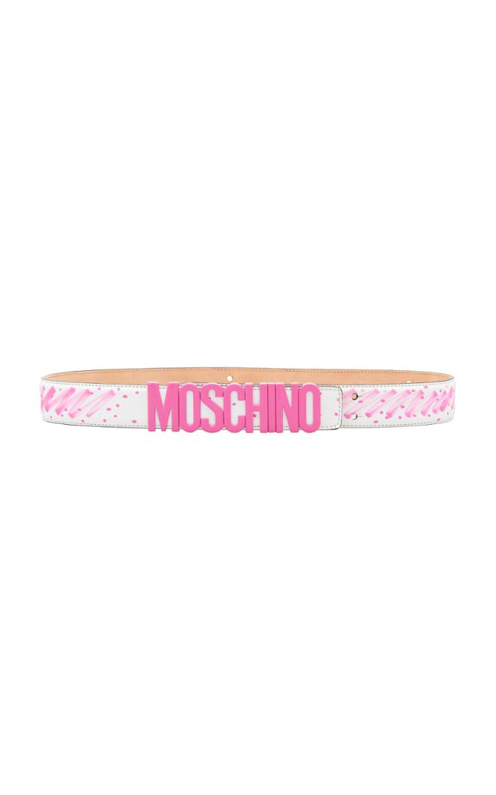 Moschino Scribble Logo Belt
