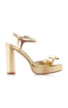 Tabitha Simmons Matilda Embellished Metallic Leather Platform Sandals