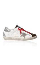 Golden Goose Superstar Suede And Leopard Leather Sneakers
