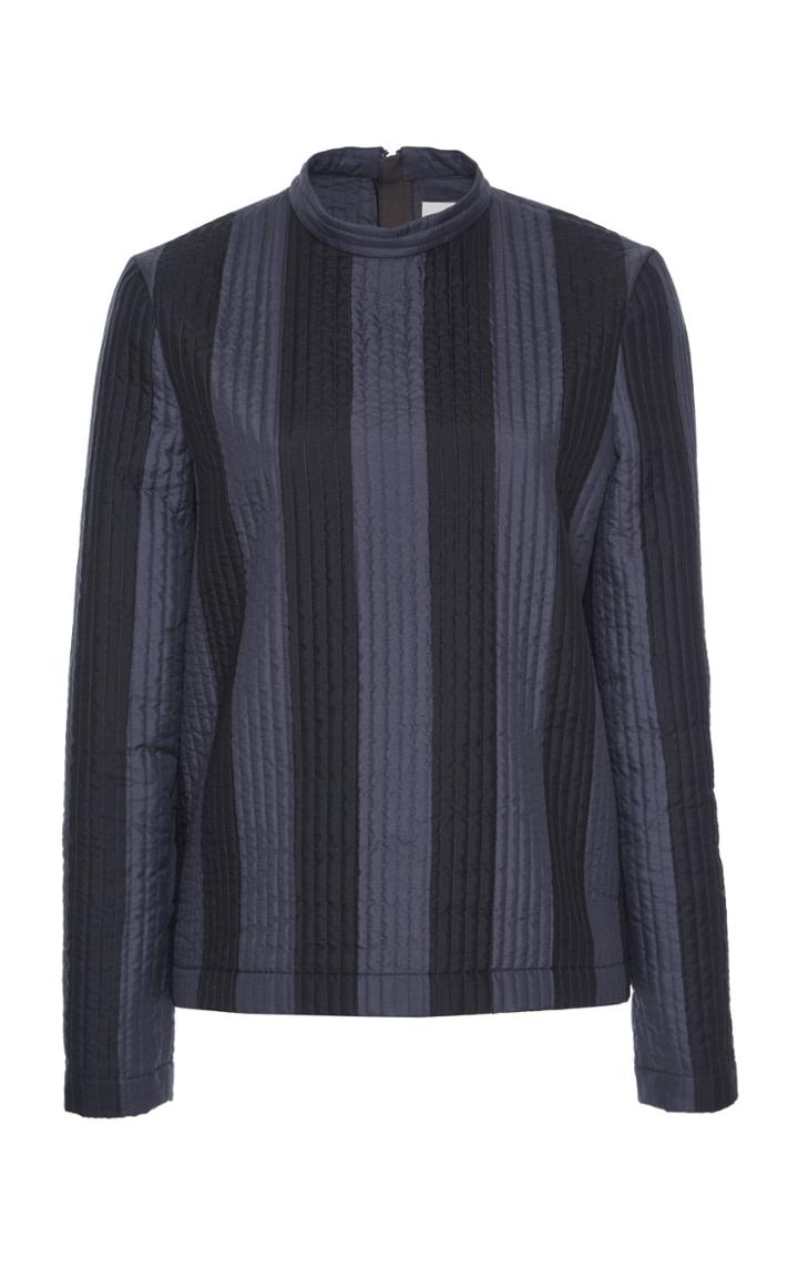 Jil Sander Life Mock Neck Silk-blend Top