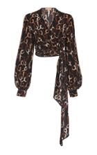 Michael Kors Collection Wrap Silk Top