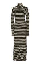 Loewe Striped Cotton-jersey Turtleneck Maxi Dress