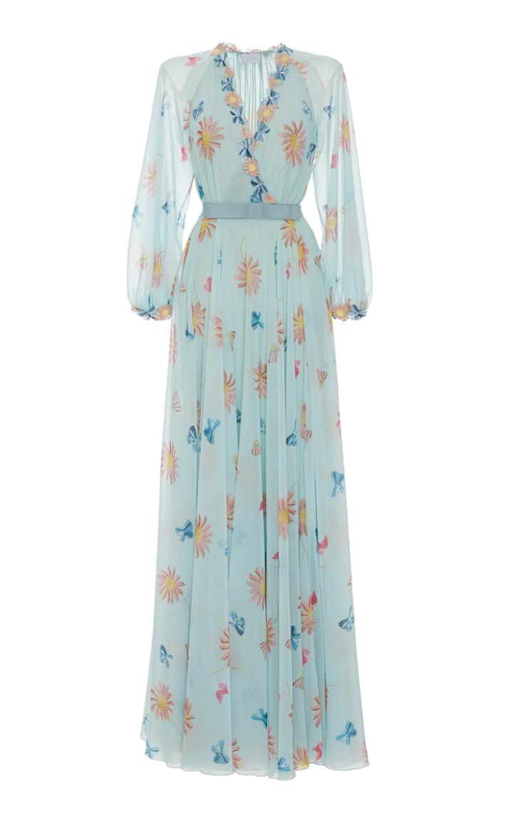 Luisa Beccaria Georgette Printed Carlamaria Dress