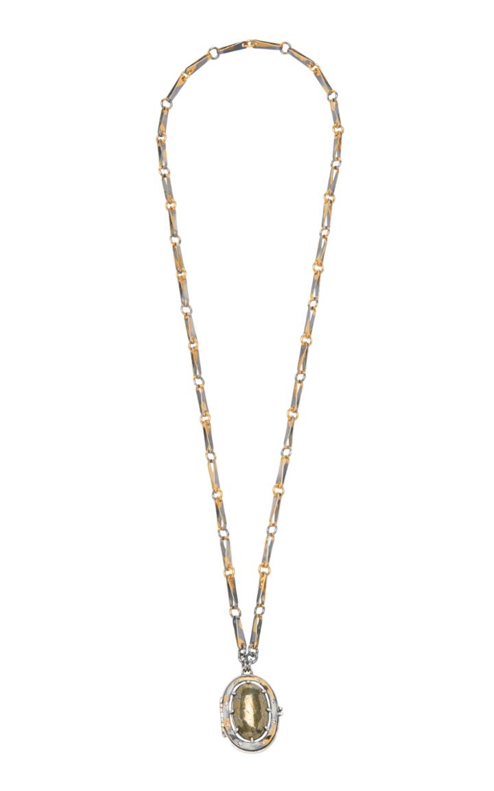 Bottega Veneta Gold Locket Pendant