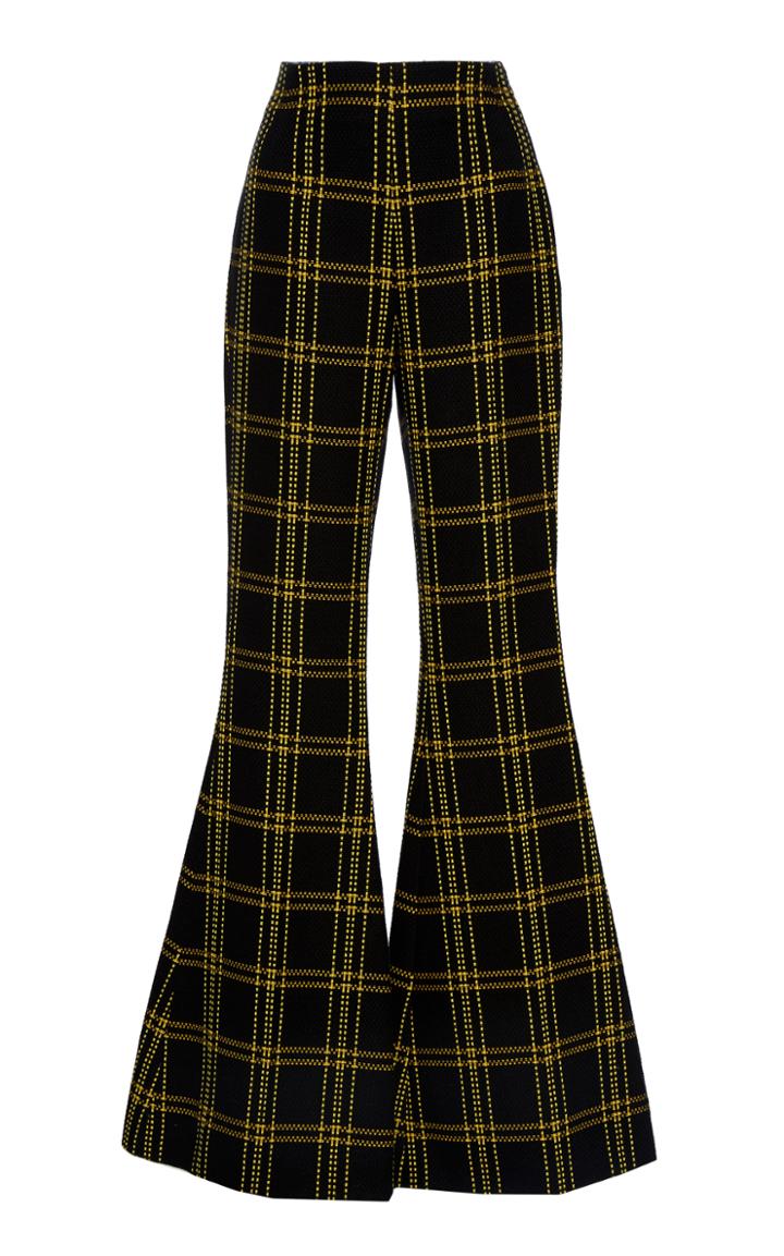 Semsem Cairo Check Flared Leg Pant