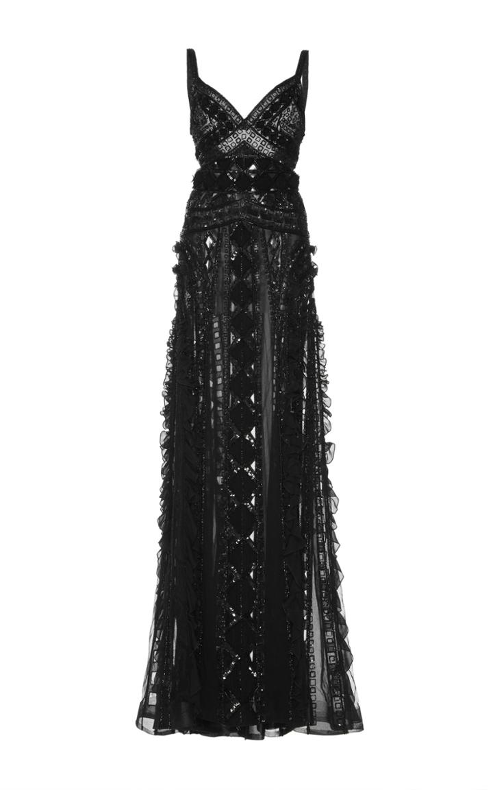 Zuhair Murad Embroidered Georgette Gown