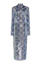 David Koma Plexi Embroidered Midi Dress
